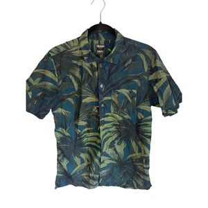 Todd Snyder Albiate 1830 Mens Small Tropical Palm Print Short Sleeve Button Down
